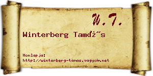 Winterberg Tamás névjegykártya